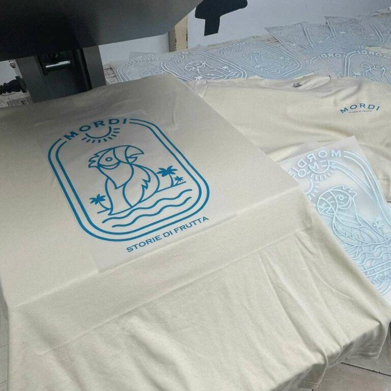 Creazione t-shirt personalizzate con logo Mordi, Storie di Frutta