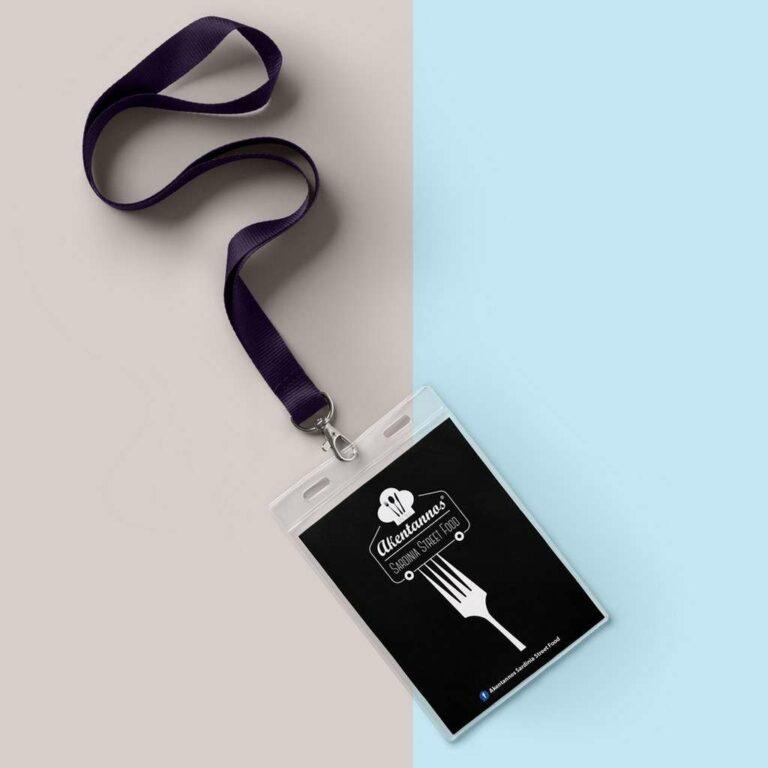 Realizzazione di Lanyard personalizzati con portabadge per Akentannos, Sardinia Street Food