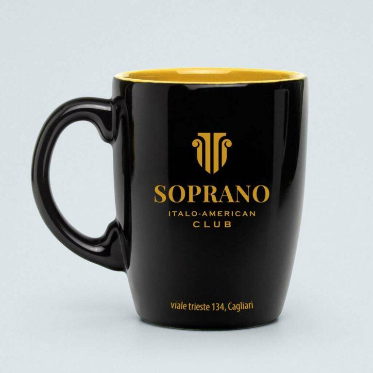 Realizzazione tazza personalizzata con logo Soprano Italo-American Club