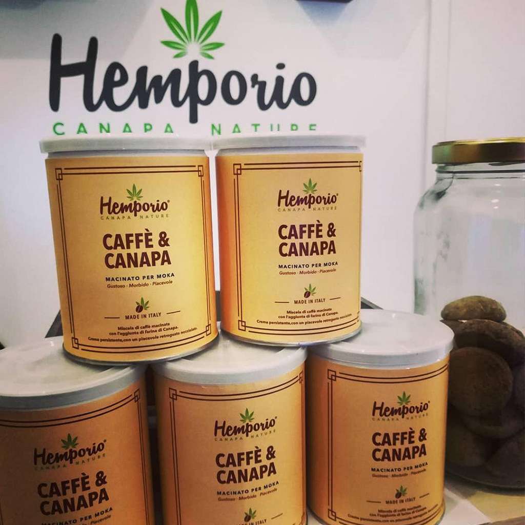 Realizzazione di scatola di latta per caffè e canapa, Hemporio.
