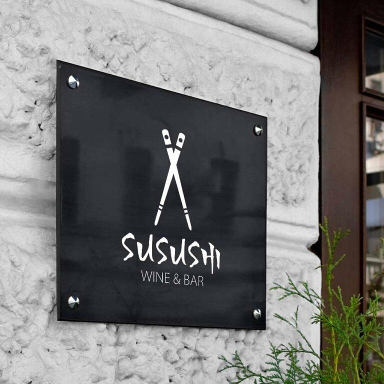 Susushi targa personalizzata piccolo formato